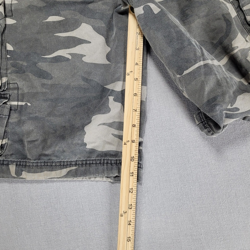 VTG Lee Dungarees Camo Cargo Shorts 36 Utility Military Y2K Heavy Cotton Twill - Picture 5 of 9